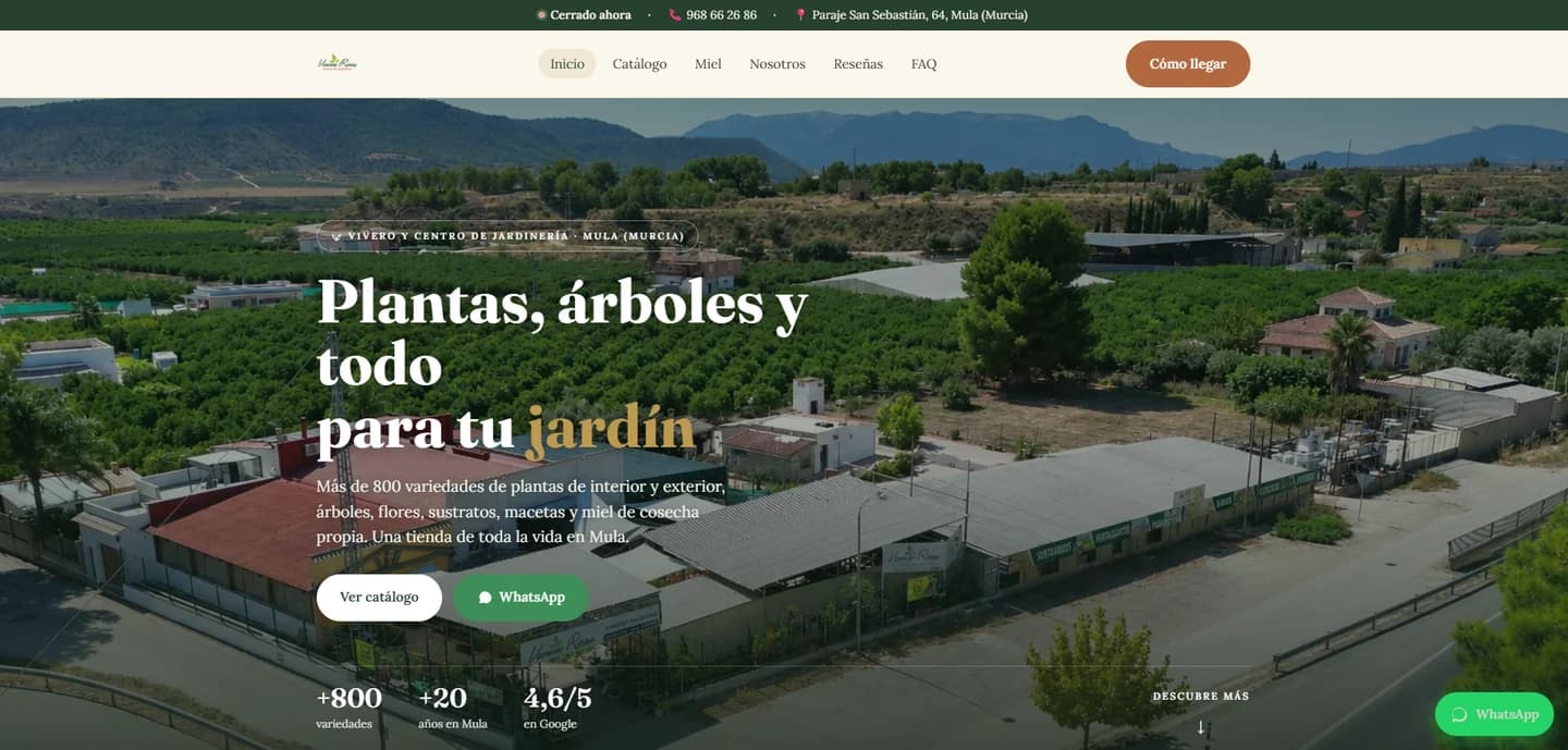 Proyecto Viveros Rivas — Vivero y centro de jardinería